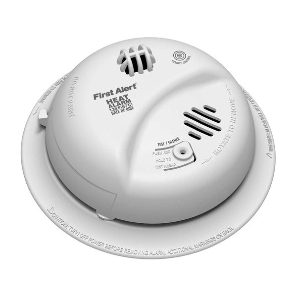 Heat Detector - AC Operated; 135 &deg;F; 120 VAC; 9V Battery; 0.05 A