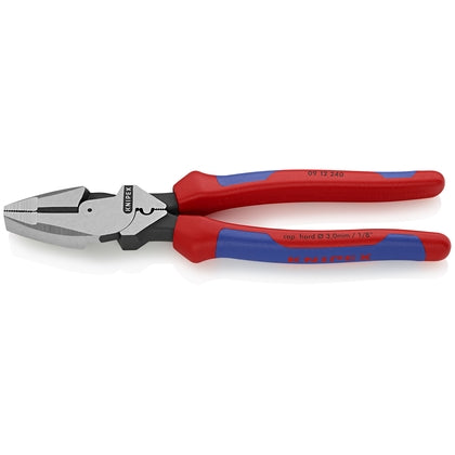 09-12-240-SBA High Leverage Lineman's Pliers New England with Fish Tape Puller & Crimper