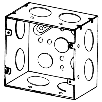 4SJD-1 4-11/16" Square Box, Welded, Metallic, 2-1/8" Deep