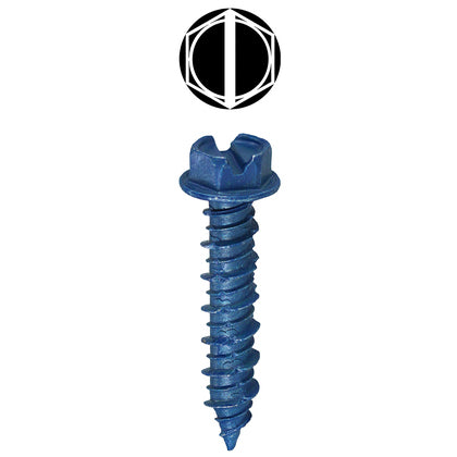 14H114 Concrete Anchor Screw, 1/4" x 1-1/4", Hex Head, Slotted