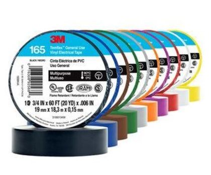 165YL4A General Use Vinyl Electrical Tape, Multi-Purpose, Yellow, 3/4" x 60'