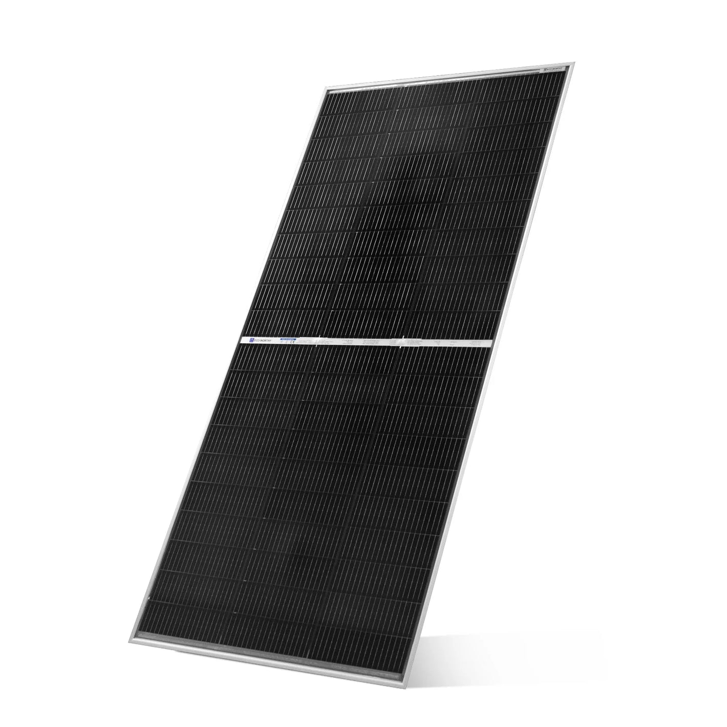 Eco-Worthy 195 Watt N-Type bifacial solar panel with high-efficiency 18BB solar cells on a clean white background.