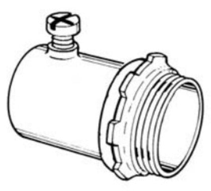 2005 EMT Set Screw Connector, 1-1/4", Steel
