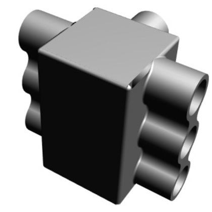 BIBD43 Multi-Tap Connector, 3 Port, Clear, Insulated, 14 - 4 AWG, 2-Sided