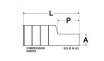 AYPO600 Terminal Plug, Copper, 600 MCM, Offset, CU/AL Rated