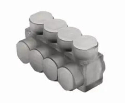 BIBD6004 Multi-Tap Connector, 4-Port, Clear, Insulated, 4 AWG - 600 MCM, 2-Sided