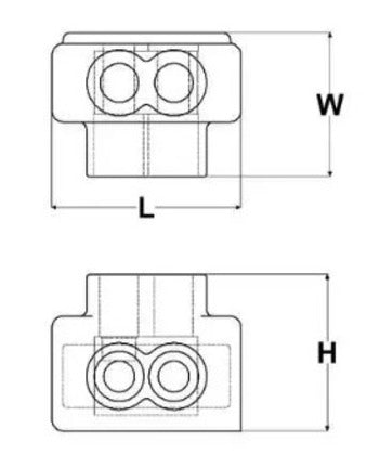 BIT350 Multiple Tap Connector, 2 Port, 1 Sided