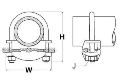GAR6426 Fence Post Ground Connector, 3/8", 4 AWG to 2/0 AWG