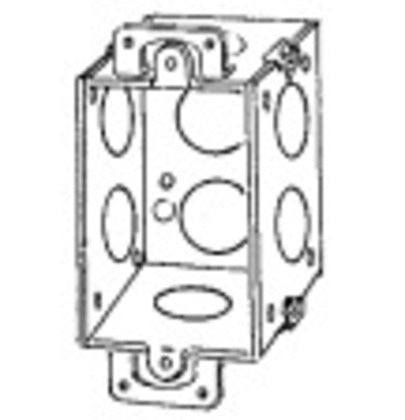 111 Switch Box, Gangable, 2" Deep, Conduit Knockouts, Ears