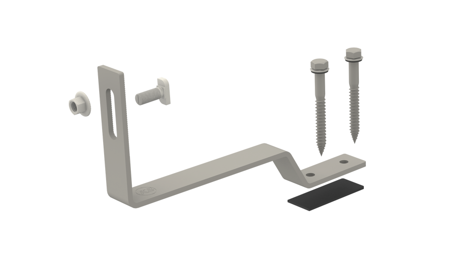 K2 Systems EverFlash 4000141-B Flat Tile Hook with Butyl Seal