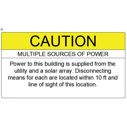 3-42-MULTIPLE-SOURCES-OF-POWER-#H Vinyl Sign, Multiple Sources of Power