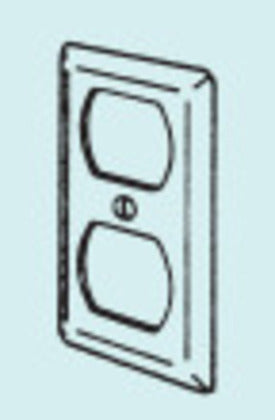 2510 Handy Box Cover, Duplex Receptacle Type, Drawn, Steel