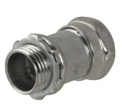 2905 EMT Compression Connector, 1-1/4" Diameter, Steel/Zinc