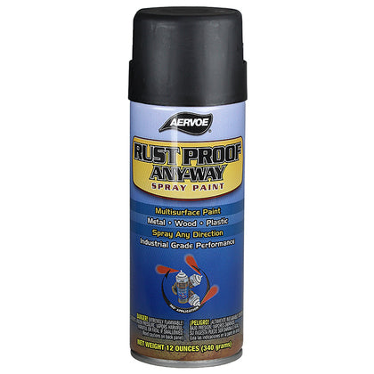 312 Rust Proof Any-Way Paint, Flat Black