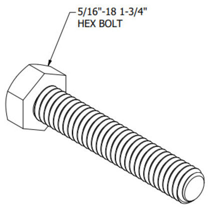 370022 Pin Bolt, Module Clip, Mill