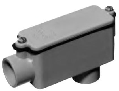 075LB Conduit Body With Cover and Gasket, Type LB, 3/4", PVC