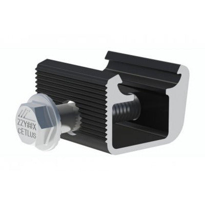 AE-DOCK-02-B1 Aire Dock, 1/2" Hex Head, Aluminum, Black