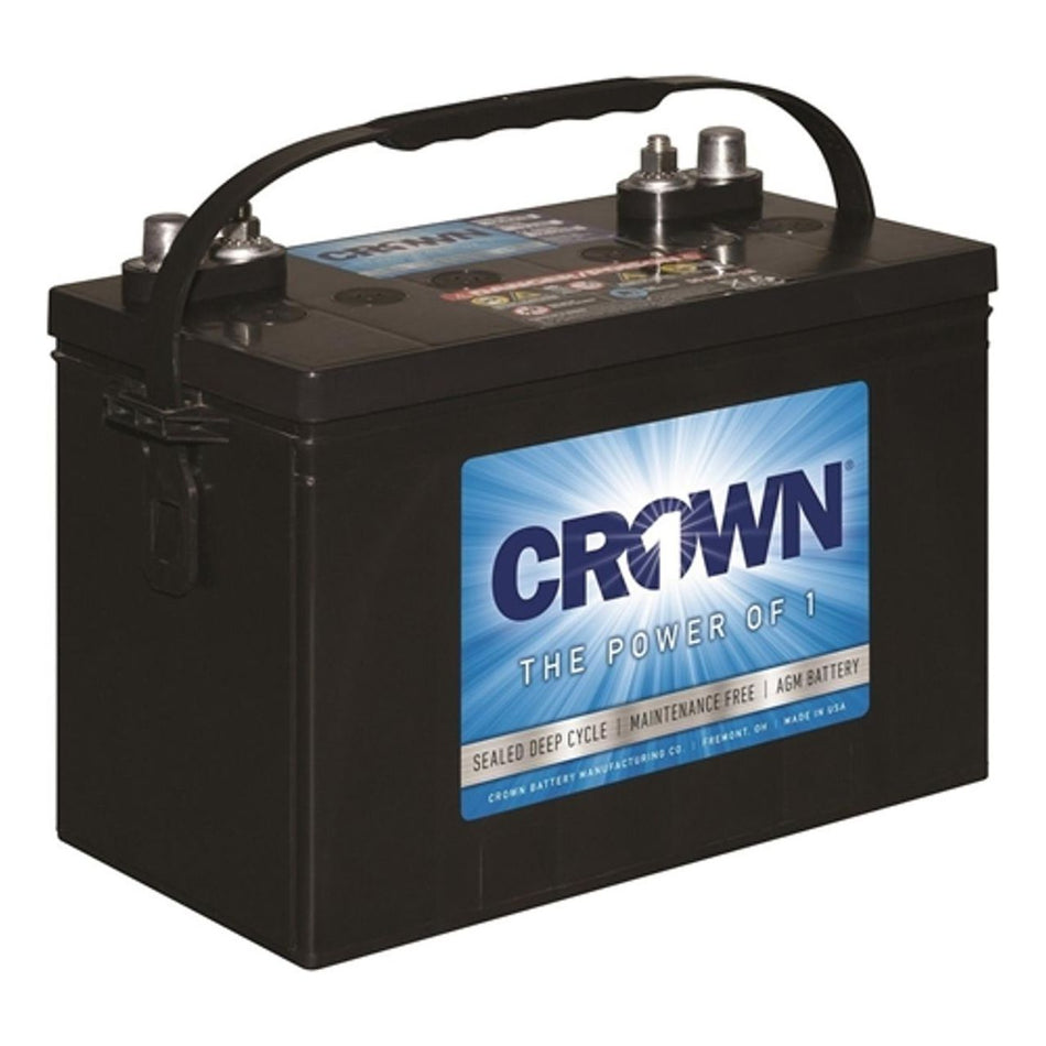 Crown Battery CROWN1 12CVR100 1.2kWh 98Ah 12V Sealed AGM Battery