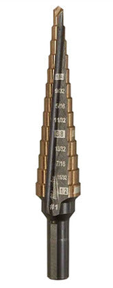 48-89-9281 Cobalt Step Drill Bit, #1 (1/8-1/2")