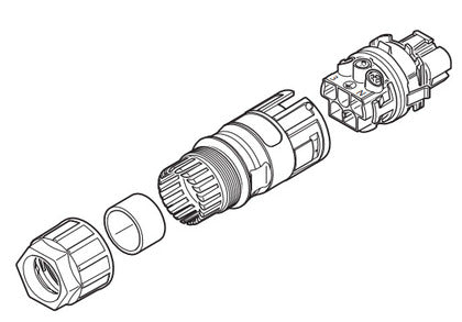 QD-CONN-10M Three-Phase Field Wireable QD Connector (Male)