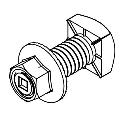 BHW-SQ-03-A1 Square-Bolt Bonding Hardware, 3/8-16 Square Head