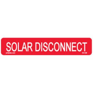 Hellermann 596-00246 Solar Disconnect Label