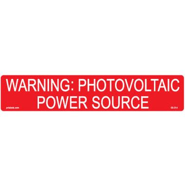 Hellermann 596-00206 Photovoltaic Warning Label