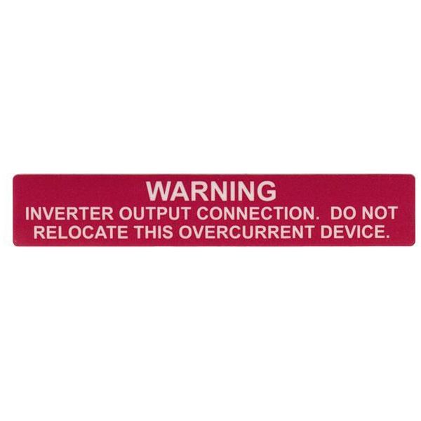 Hellermann 596-00368 Inverter Warning Label