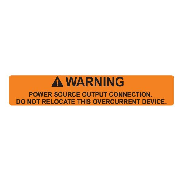 Hellermann 596-00880 Power Source Output Warning Label