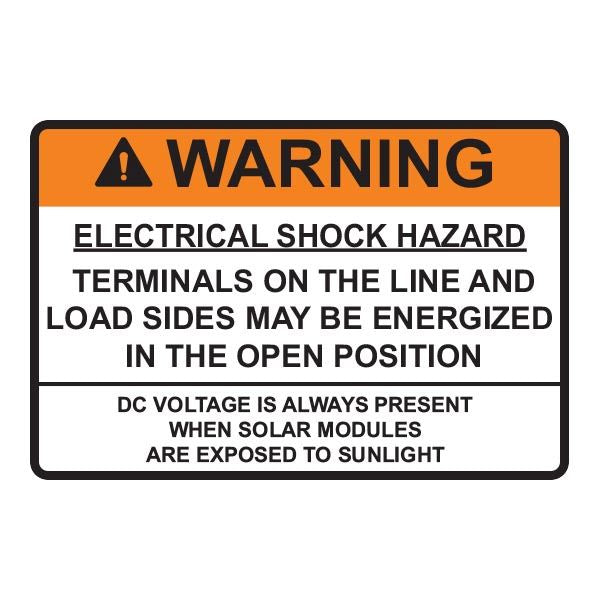 Hellermann 596-00879 Electric Shock Hazard Warning Label