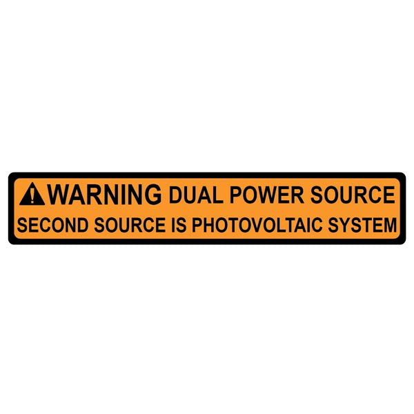 Hellermann 596-00495 Dual Power Source Warning Label