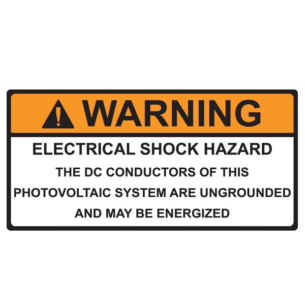 Hellermann 596-00588 Electrical Shock Hazard Warning Label