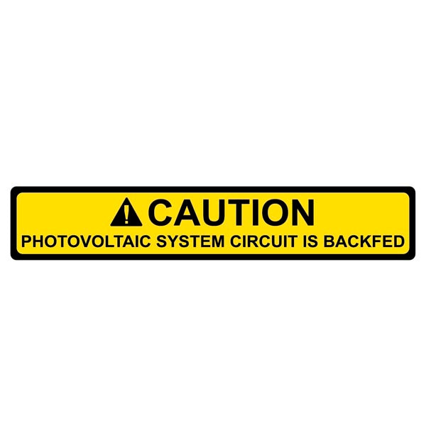 Hellermann 596-00587 Photovoltaic System Backfed Caution Label