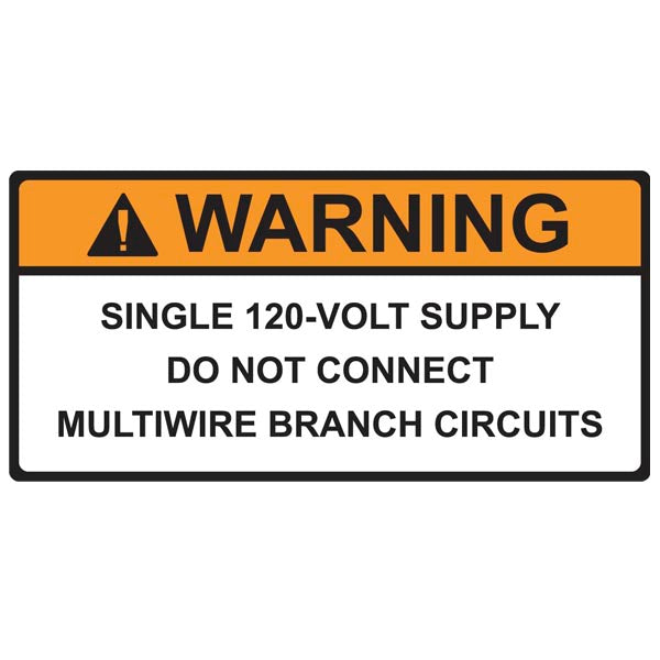 Hellermann 596-00591 120-Volt Supply Warning Label