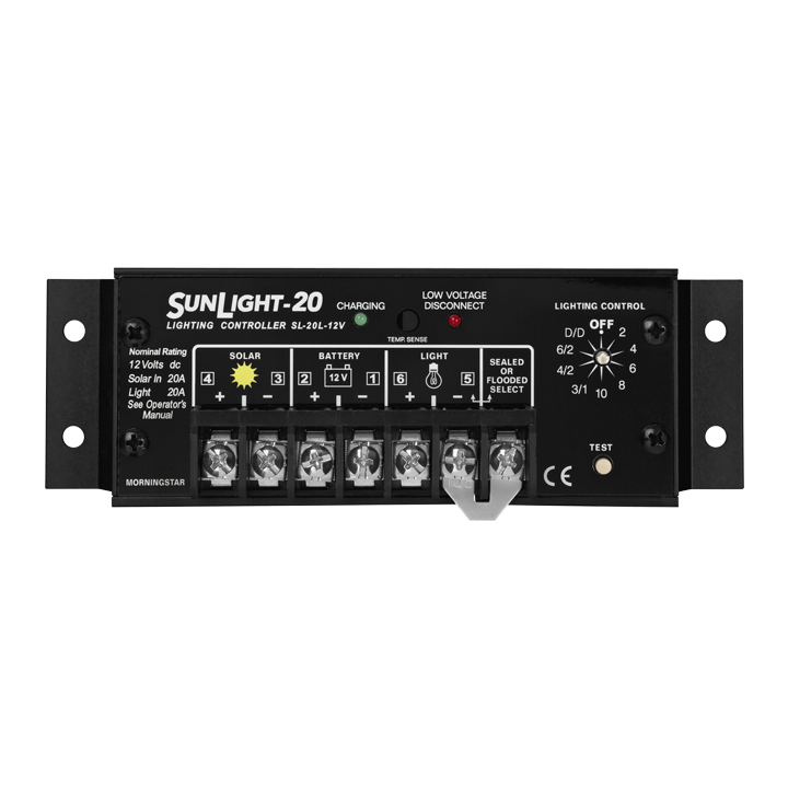 Morningstar SunLight SL-20L-12V 20A 12Vdc PWM Charge Controller