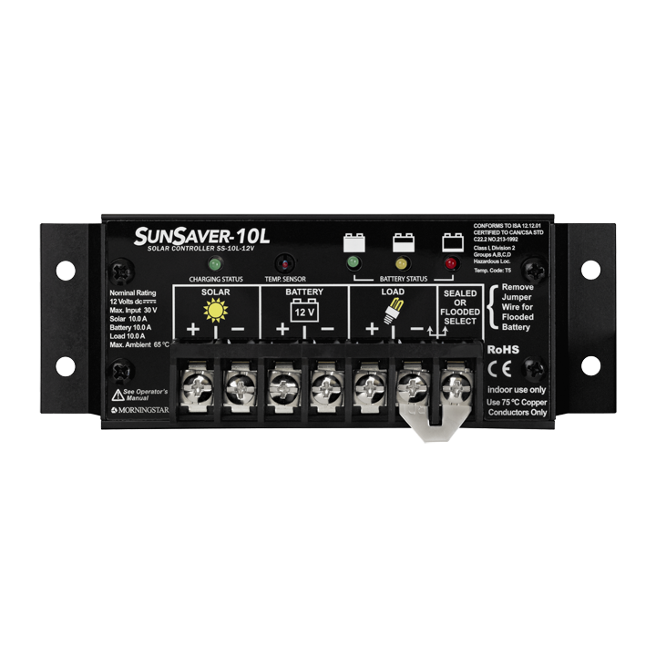 Morningstar SunSaver SS-10L-12V 10A 12Vdc PWM Charge Controller