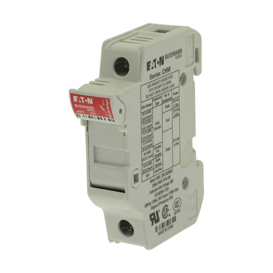 Bussmann CHM1DU 30A 600Vdc Modular Fuse Holder