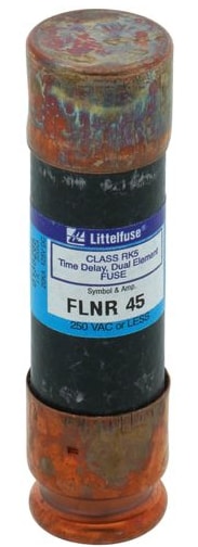Image for Littelfuse FLNR045 45A 125Vdc Dual-Element Time Delay Fuse