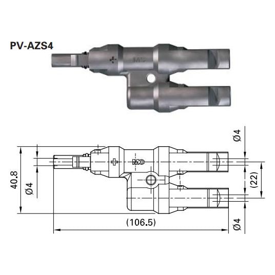 Staubli 18-32.0019 MC4 Branch Connector 2 Male/1 Female