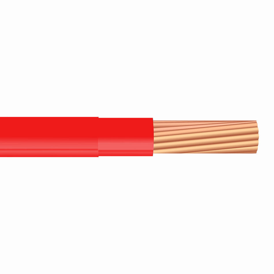 THHN-12-STR-RED-CU-500 #12 AWG 600V 1FT Red Wire