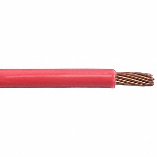 THHN, #8 AWG, Red Stranded, 1FT, 600VAC 8AWG 1 FT Red Building Wire