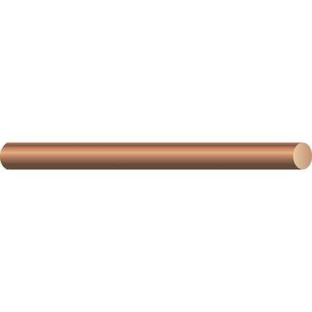 Bare, #4, Solid, 1FT, 600VAC 4AWG 1 FT Bare Copper Wire