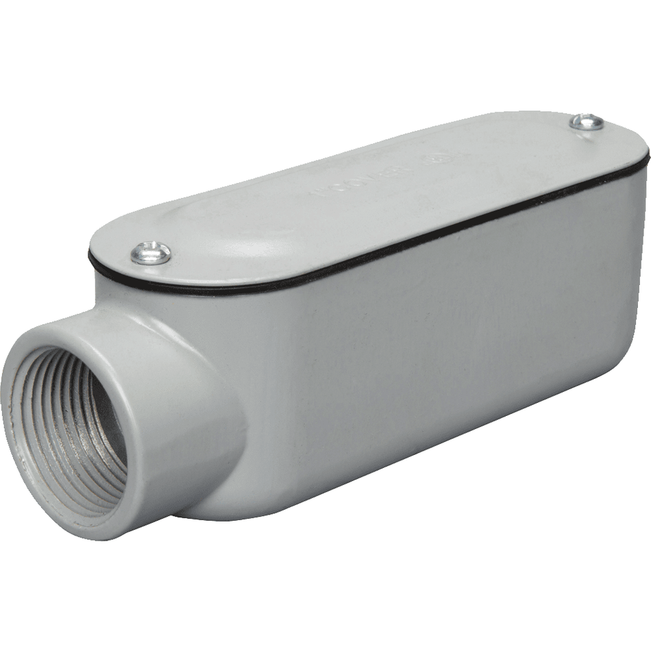 Centaur WI LL100 Conduit Body with Cover & Gasket, Type LL, 1", Aluminum