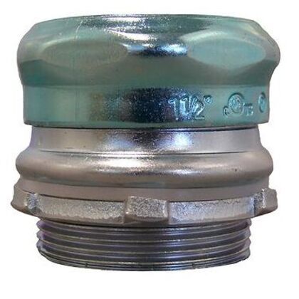 7300GSR Compression Connector, 3" Diameter, Raintight, Steel/Zinc