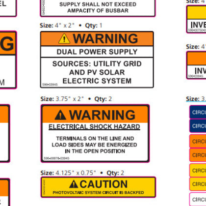 596-03945 Solar Label Value Pack, Red/Orange