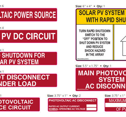 596-03945 Solar Label Value Pack, Red/Orange