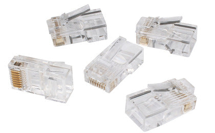85-372J CAT5e Feed-Thru Modular Plug, 100/Jar