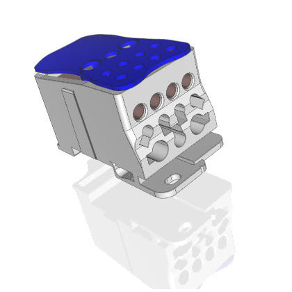 569040 Single Pole Dist. Block,  255 A UL/CSA, Cable Line, 11 Cables Load, Copper