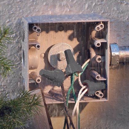 30-1262J Weatherproof Wire Conn, 62® Gray/Red, 100/Jar