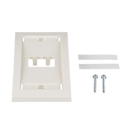 CFPE2IWY 1-Gang Faceplate, 2-Port, Box Mount, Off-White